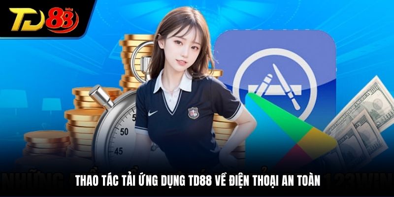 Thao tác tải ứng dụng TD88 về điện thoại an toàn